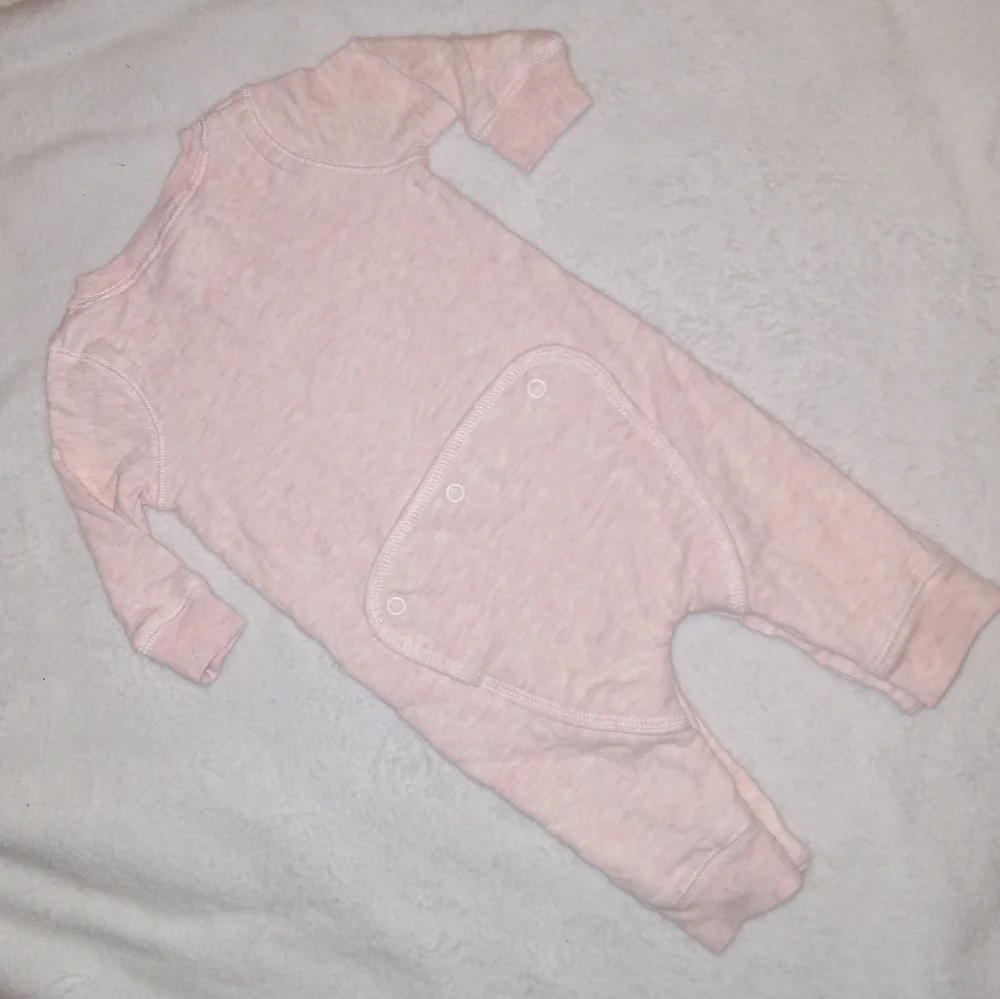 5 for $10 Oshkosh Heather Pink Longsleeve Jumper Footless Bodysuit 0-3M - Picture 5 of 5